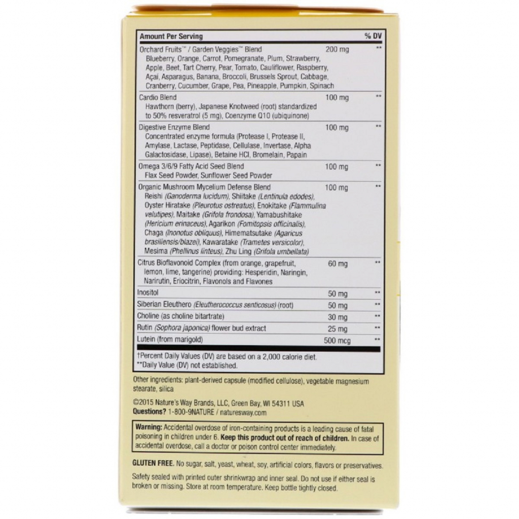 Мультивітамін Nature's Way Мультивітаміни Max6, Alive! Max6 Daily, Multi-Vitamin, Natur (NWY-15090) - зображення 2