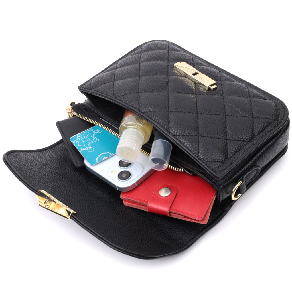 Сумка Vintage З натуральної шкіри Чорна (22671) - зображення 10