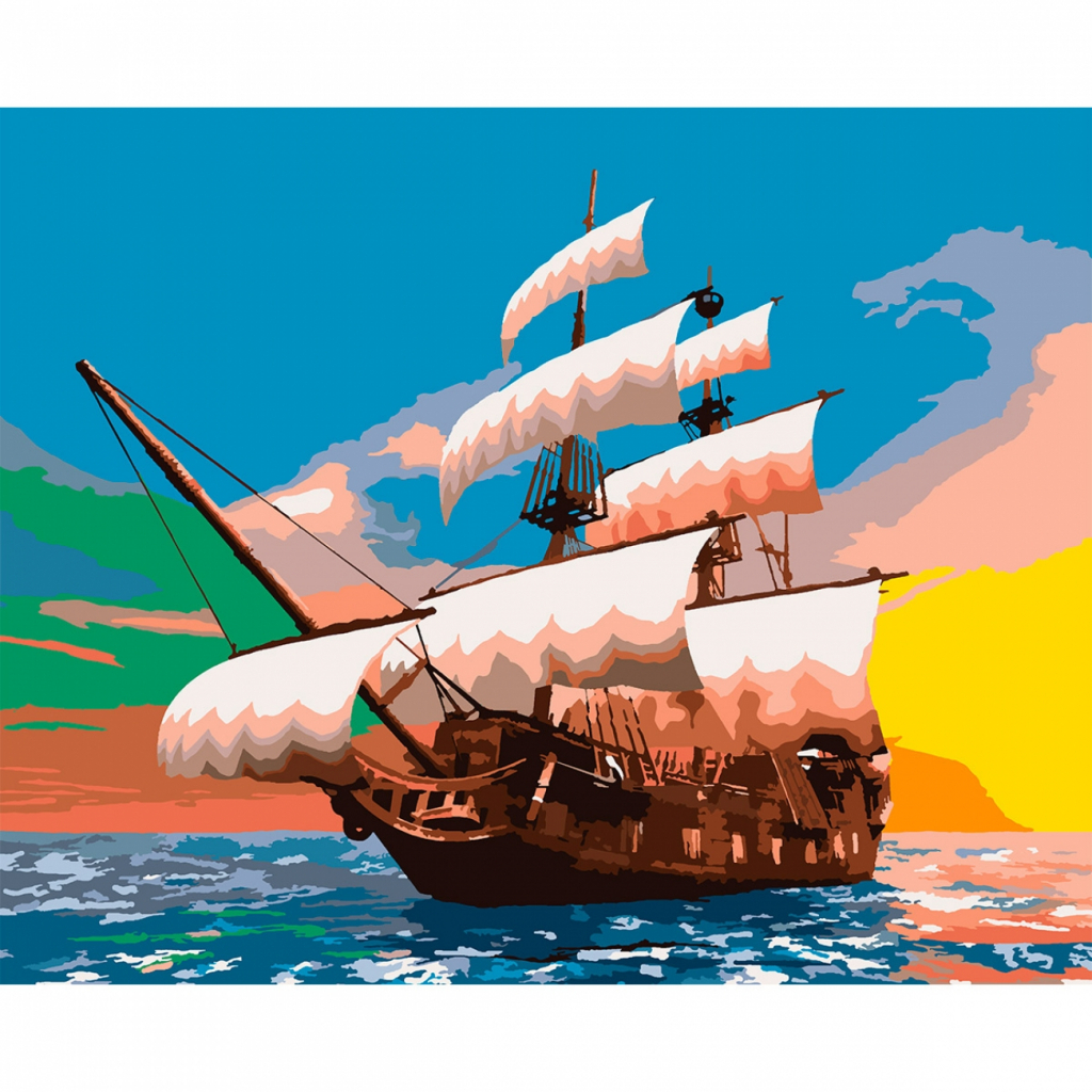 Картина по номерам Santi Білі вітрила 40*50 см (953974) - зображення 1