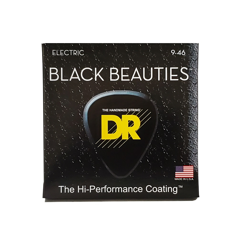Струни для гітари DR Strings Black Beauties Electric - Light Heavy (09-46) (BKE-9/46) - зображення 1
