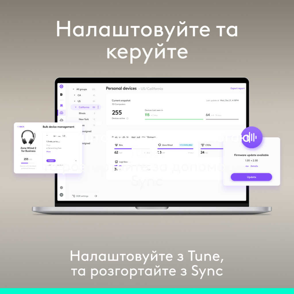 Навушники Logitech Zone Wired 2 for Business USB Graphite (981-001615) - зображення 9