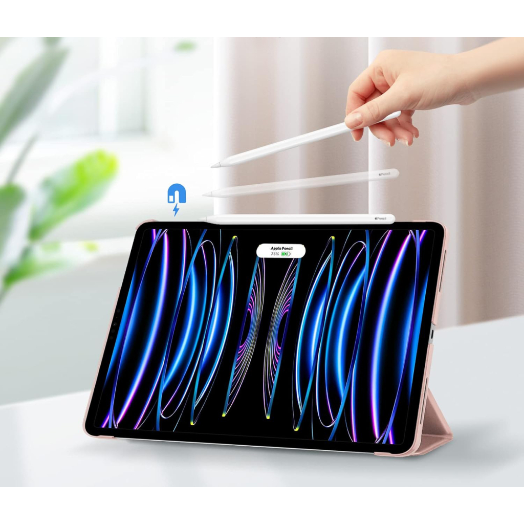 Чохол до планшета BeCover Tri Fold Hard Apple iPad Air 13" M2/M3 (2024/2025) Pink (711724) - зображення 4