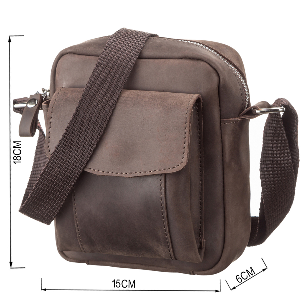 Сумка Shvigel З вінтажної шкіри Коричнева (11077) - зображення 3