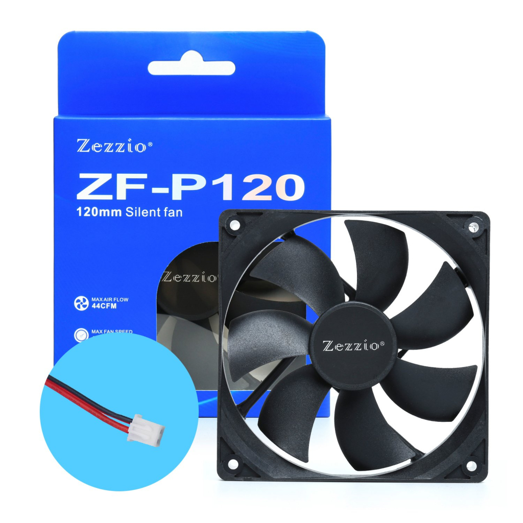 Кулер до корпусу Zezzio ZF-P120 2pin - зображення 5