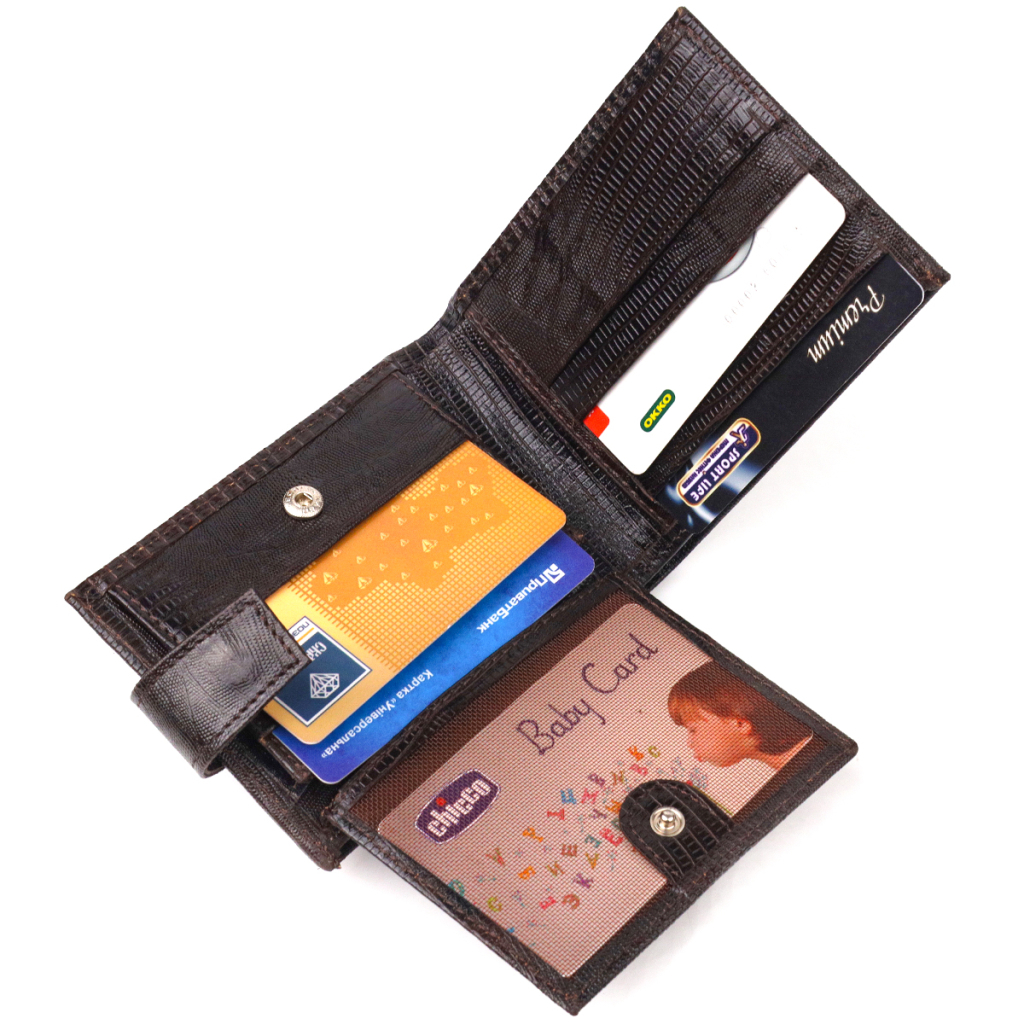 Гаманець Canpellini З натуральної шкіри Коричневий (21512) - зображення 7