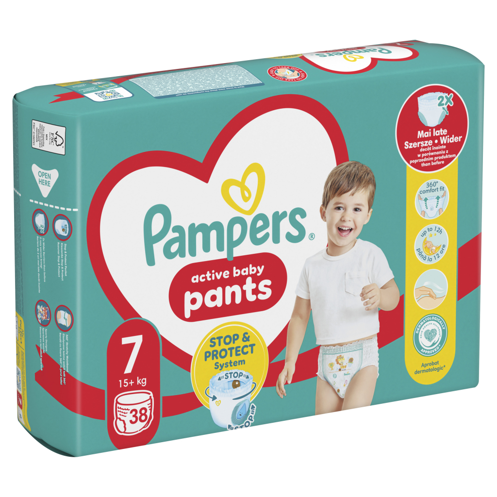 Підгузки Pampers трусики Pants Giant Plus Розмір 7 (17+ кг) 38 шт. (8006540069387) - зображення 2