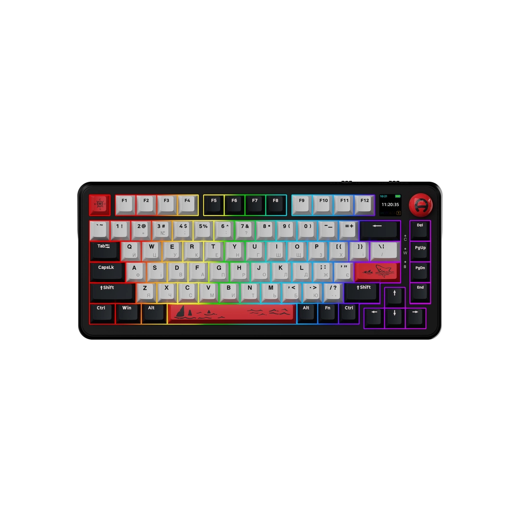 Клавіатура Ajazz AK820 MAX Avocado Switch Black RGB USB/Wireless/Bluetooth UA Black (AK820MAX-AS-BG) - зображення 2