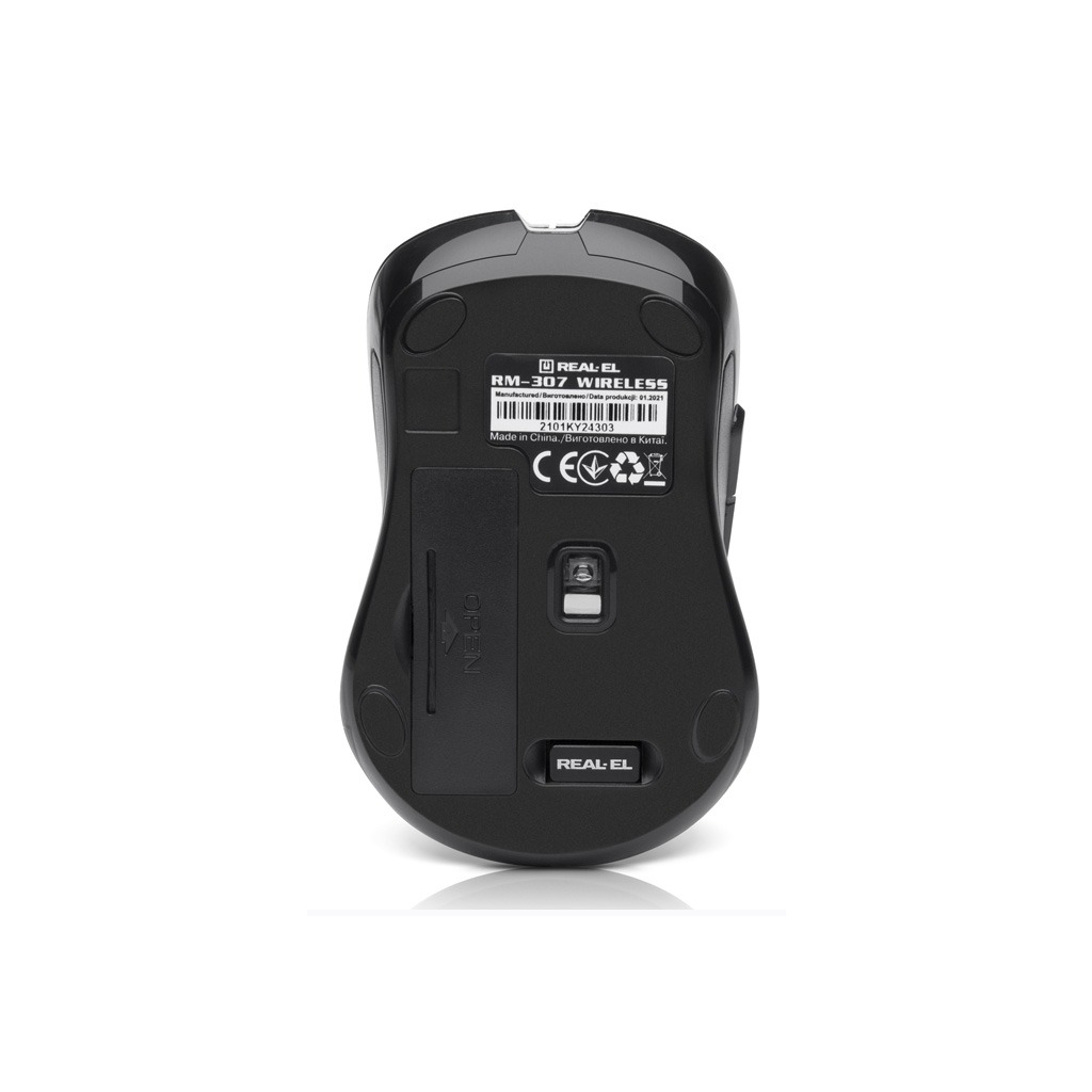 Мишка REAL-EL RM-307 Wireless Black - зображення 8