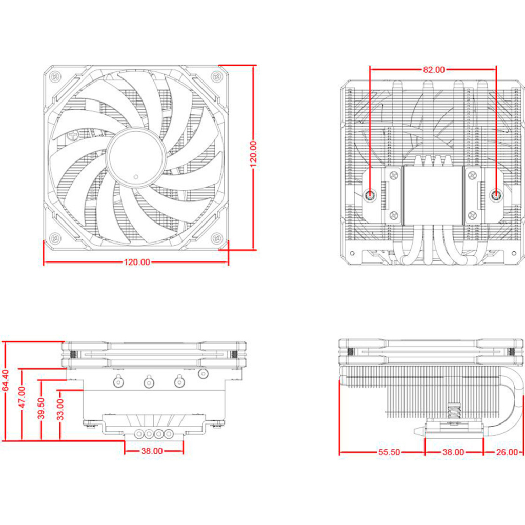 Кулер до процесора ID-Cooling IS-65-XT Black - зображення 7