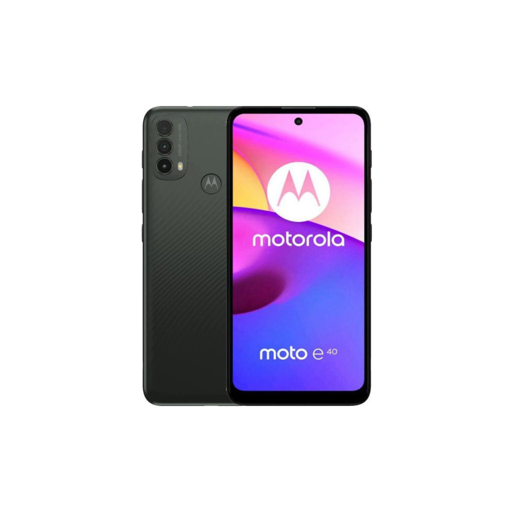 Мобільний телефон Motorola E40 4/64GB Carbon Gray - зображення 1