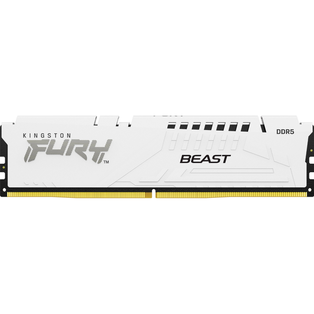 Модуль пам'яті для комп'ютера DDR5 16GB 5600 MHz FURY Beast White Kingston Fury (ex.HyperX) (KF556C40BW-16) - зображення 1