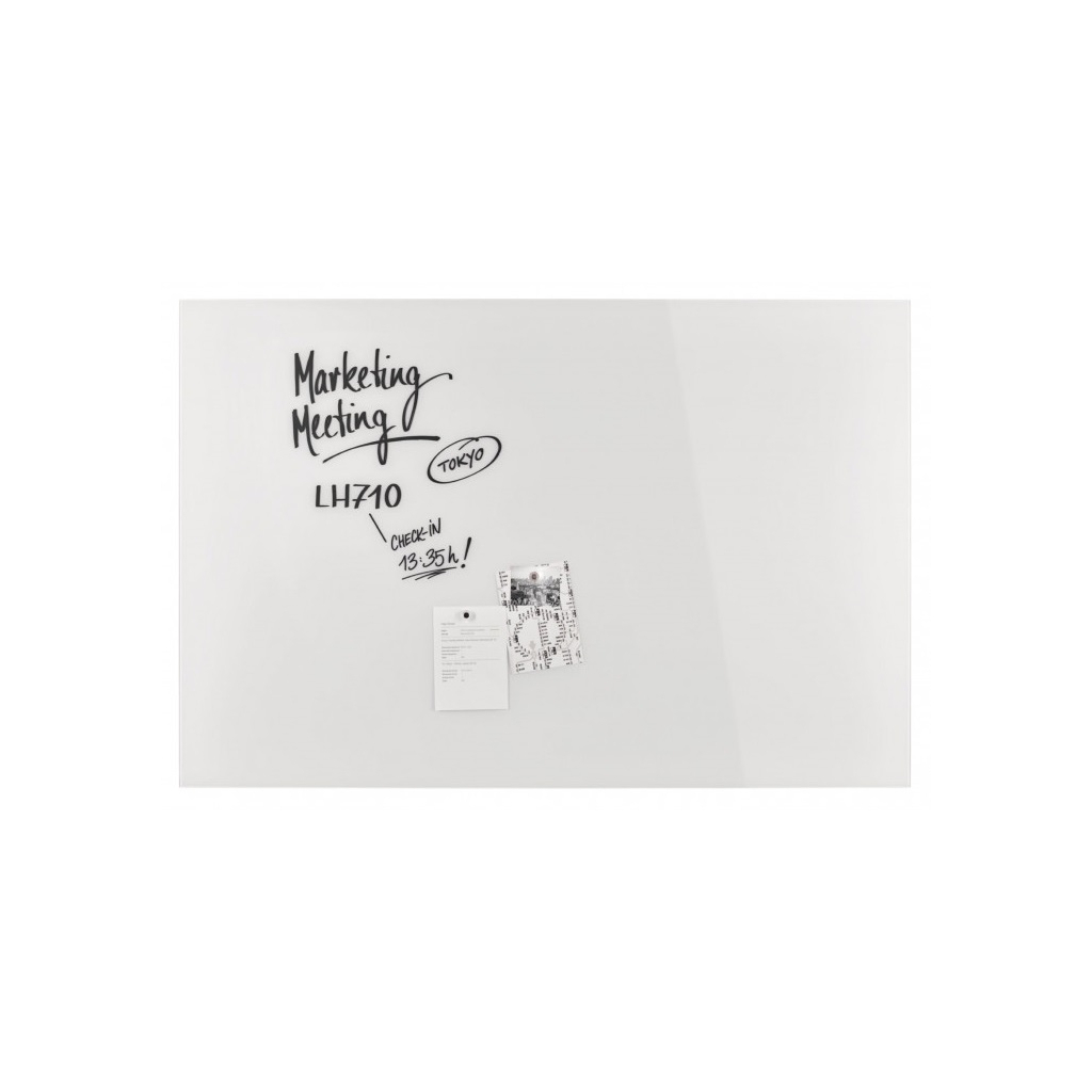 Офісна дошка Magnetoplan скляна магнітно-маркерна 1500x1000 біла Glassboard-White (13408000) - зображення 5