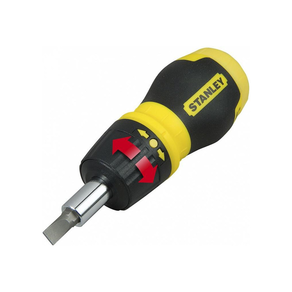 Викрутка Stanley Multibit Stubby, реверсивна, з 6 змінними бітами (0-66-358) - зображення 3
