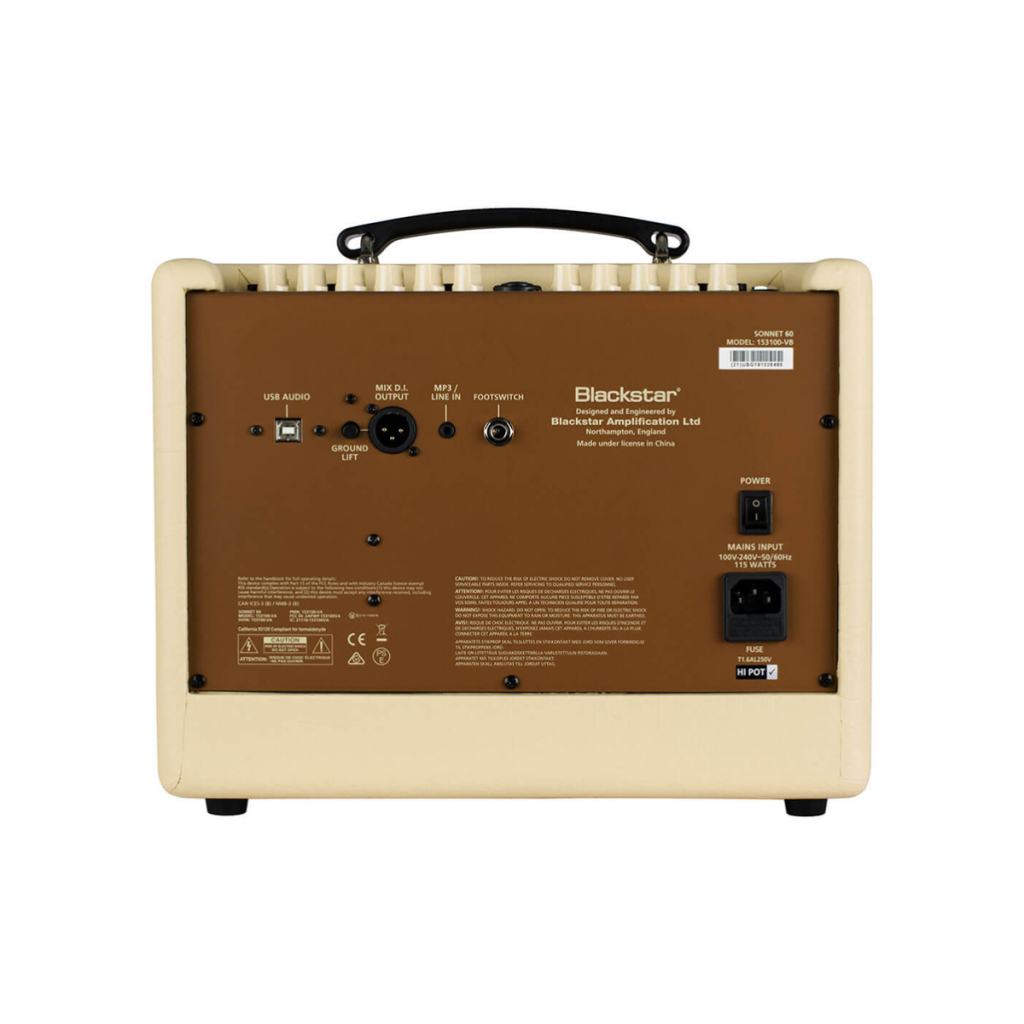 Комбопідсилювач Blackstar Sonnet 60 Acoustic Blonde (301039) - зображення 3