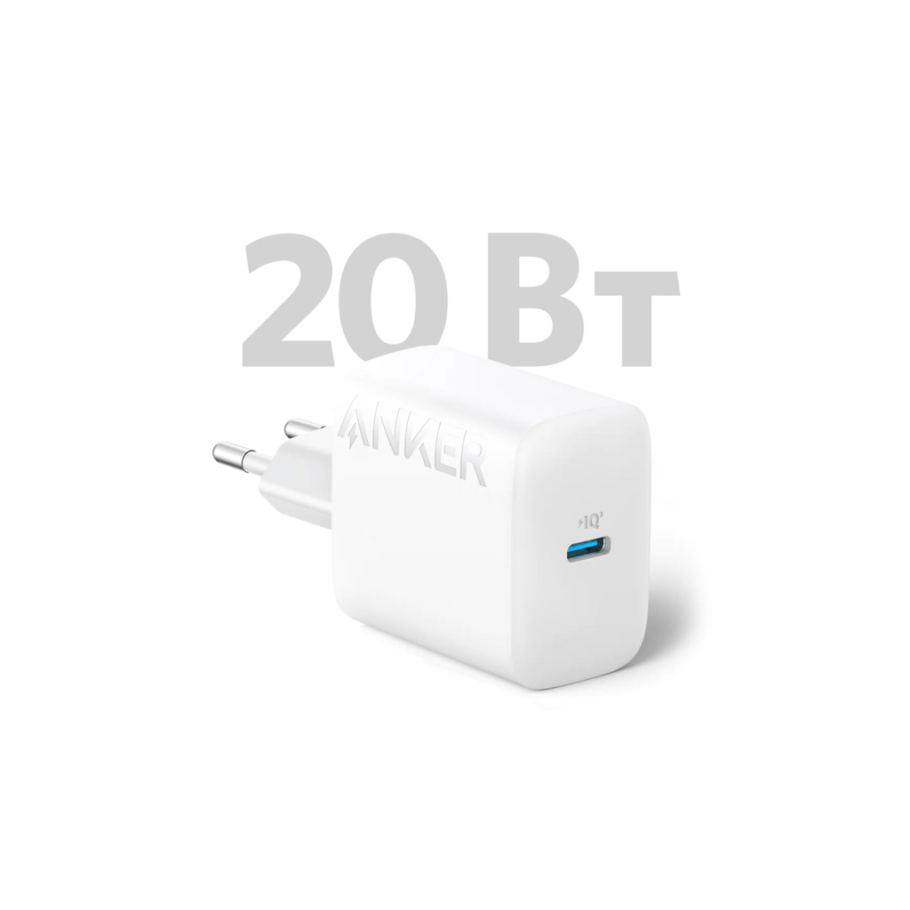 Зарядний пристрій Anker PowerPort 20W USB-C + cable USB-C White (B2347G21) - зображення 2
