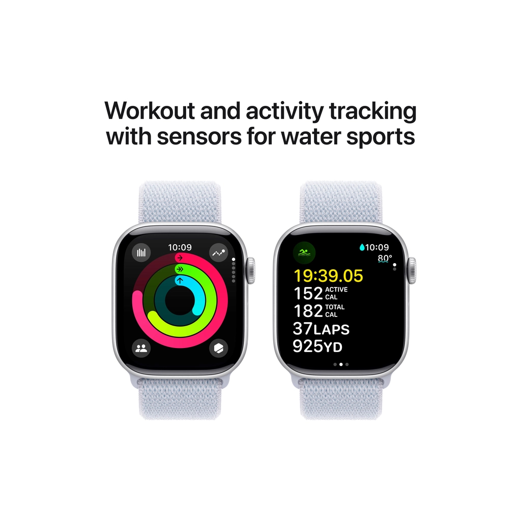 Смарт-годинник Apple Watch Series 10 GPS 42mm Silver Aluminium Case with Blue Cloud Sport Loop (MWWD3QH/A) - изображение 4