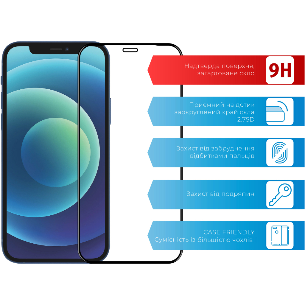Скло захисне ACCLAB Full Glue Apple iPhone 12 (1283126508219) - зображення 2
