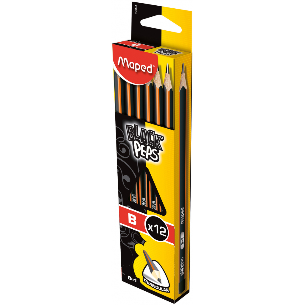 Олівець графітний Maped BLACK PEPS, B, без ластику (MP.850024) - изображение 2