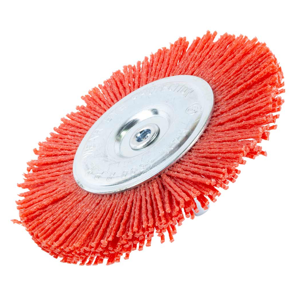 Щітка для електроінструменту Sigma дротяна дископодібна 100мм хвостовик 6мм нейлонова 9013301 (9013301) - зображення 2