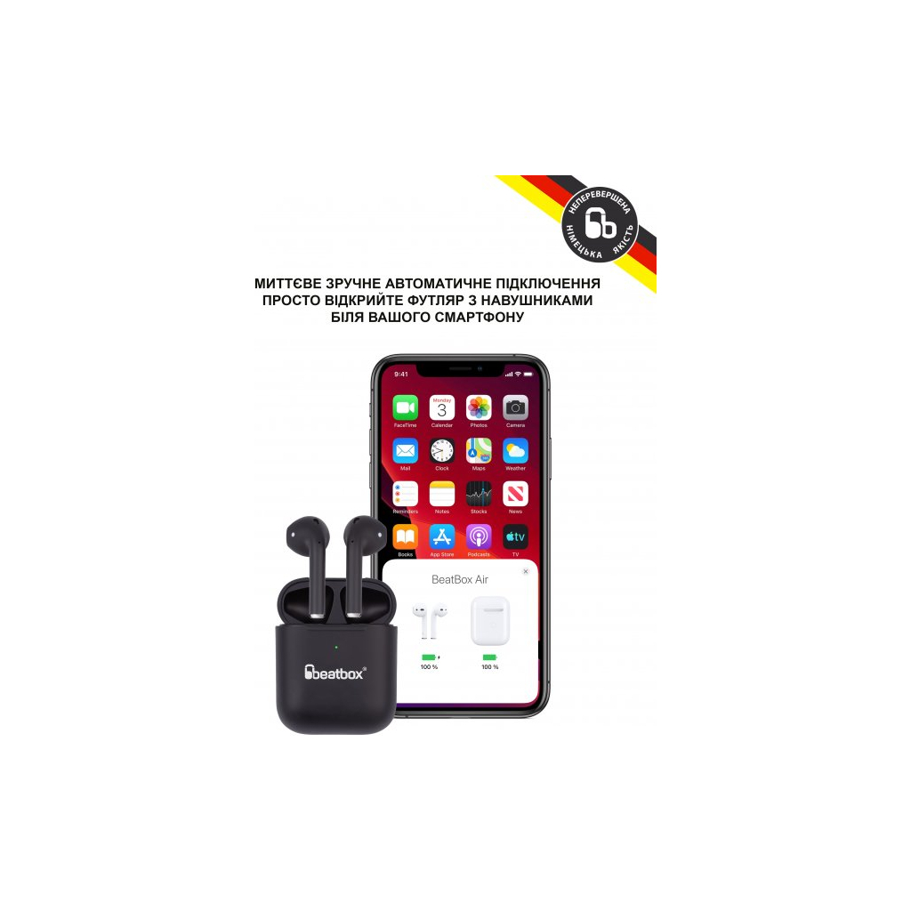 Навушники BeatBox PODS AIR 2 Wireless Charging Black (bbpair2wcb) - зображення 4
