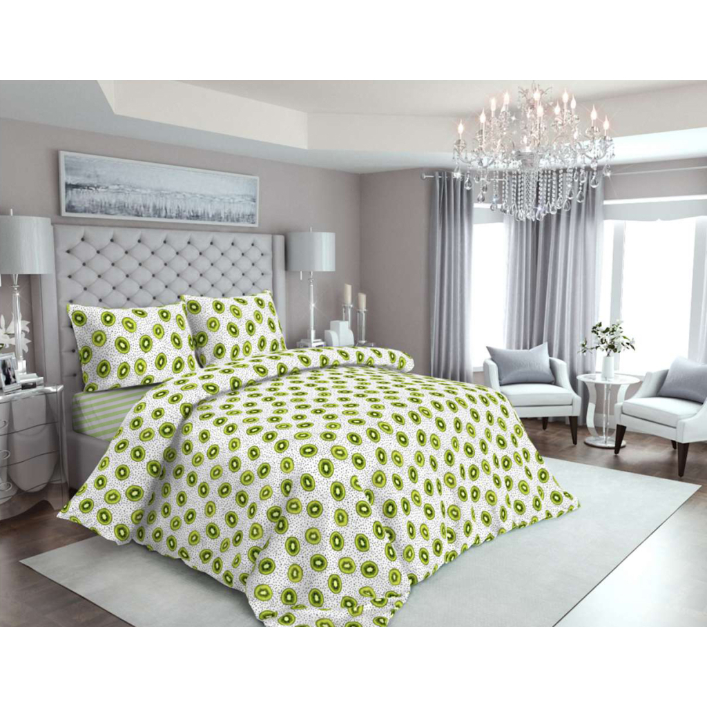 Постільна білизна MirSon Бязь 17-0523 Kiwi King Size (2200003660623) - зображення 1