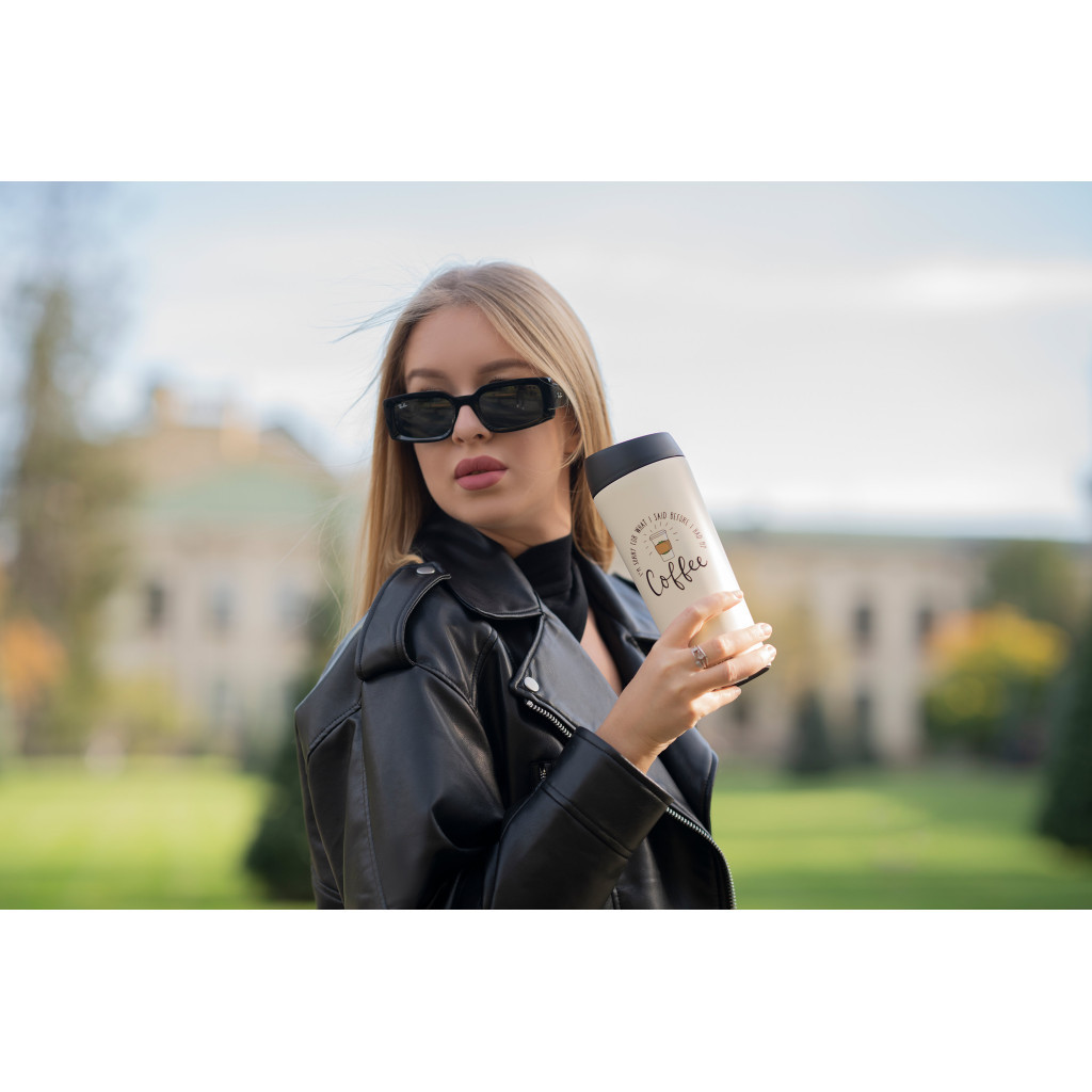 Термокружка Ardesto Coffee Time 450 мл Бежева (AR2645C) - зображення 8