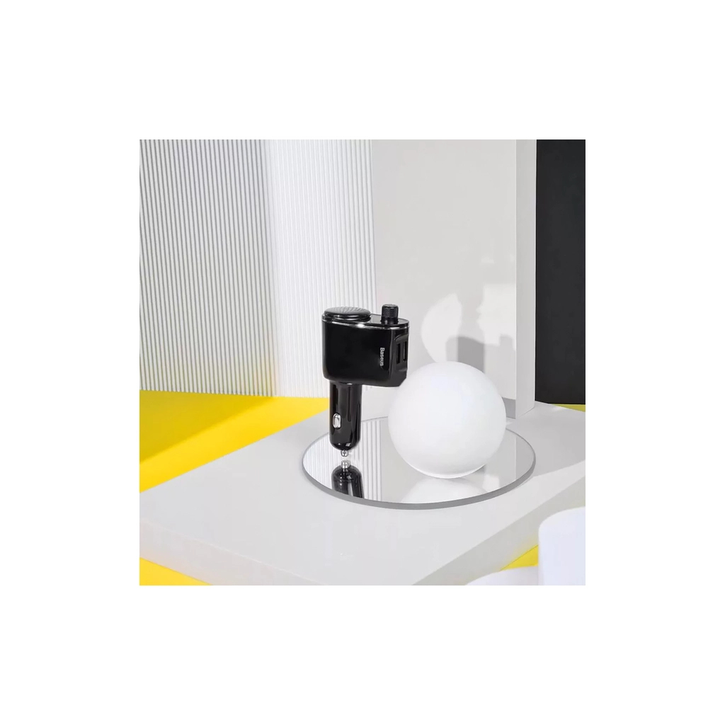 FM модулятор Baseus FM Launcher Locomotive 3.4 A 2 USB (CCHC000001) - зображення 6