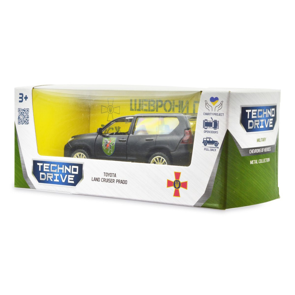 Машина TechnoDrive Автомодель серії Шеврони Героїв - Toyota Land Cruiser Prado - 110 ОМБр (250359M) - зображення 5