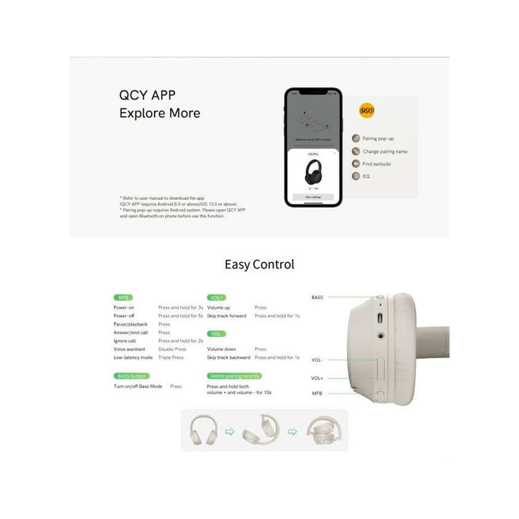 Навушники QCY H2 Pro White (1033270) - зображення 3