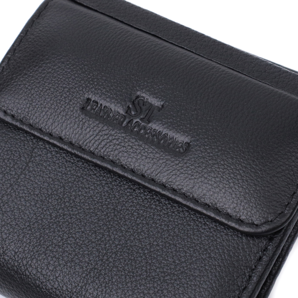 Гаманець ST Leather З натуральної шкіри Чорний (22719) - зображення 5