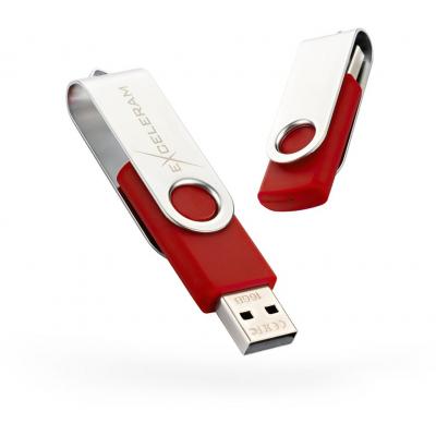 USB флеш накопичувач eXceleram 8GB P1 Series Silver/Red USB 2.0 (EXP1U2SIRE08) - зображення 1
