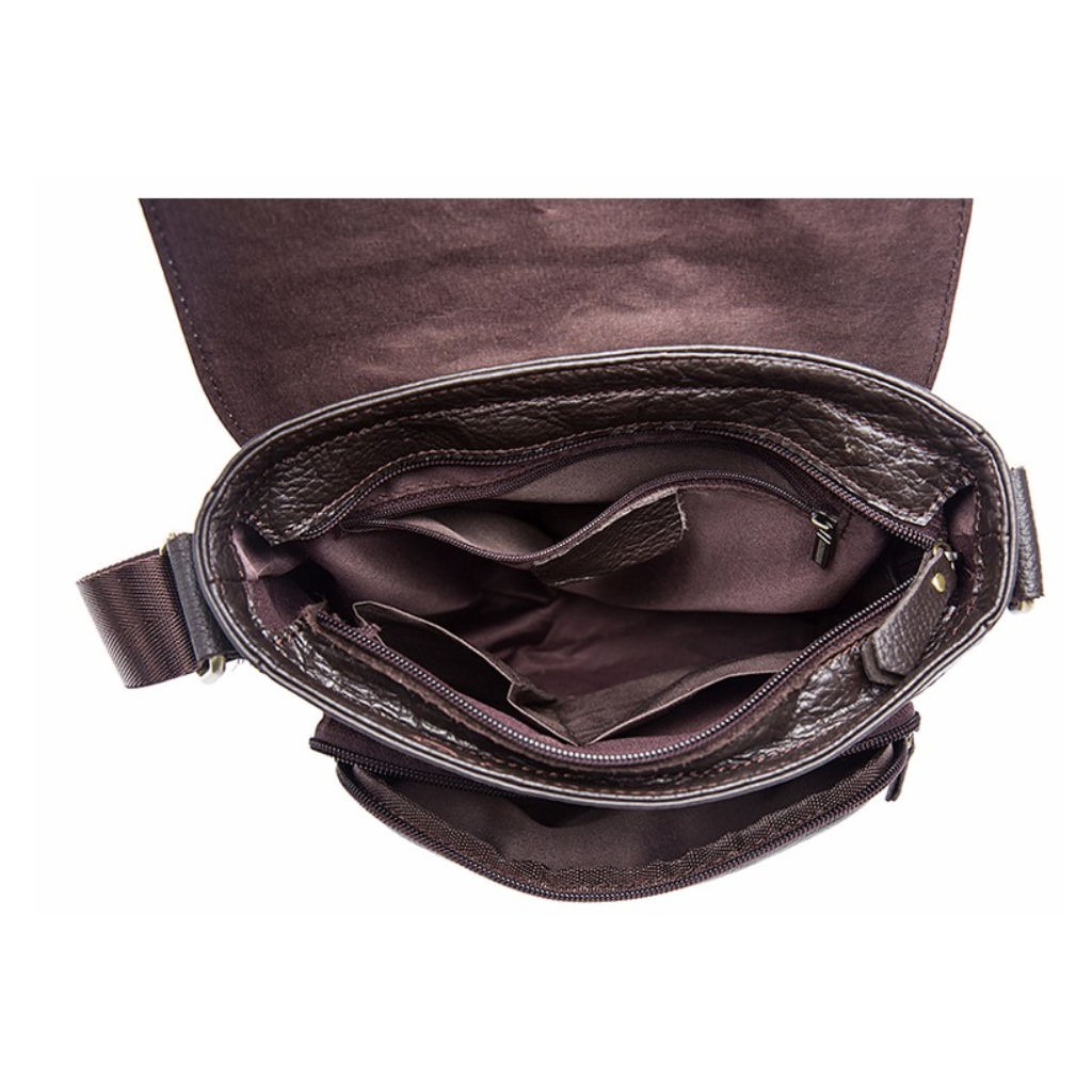 Сумка Vintage Через плече зі шкіри Коричнева (20022) - зображення 6