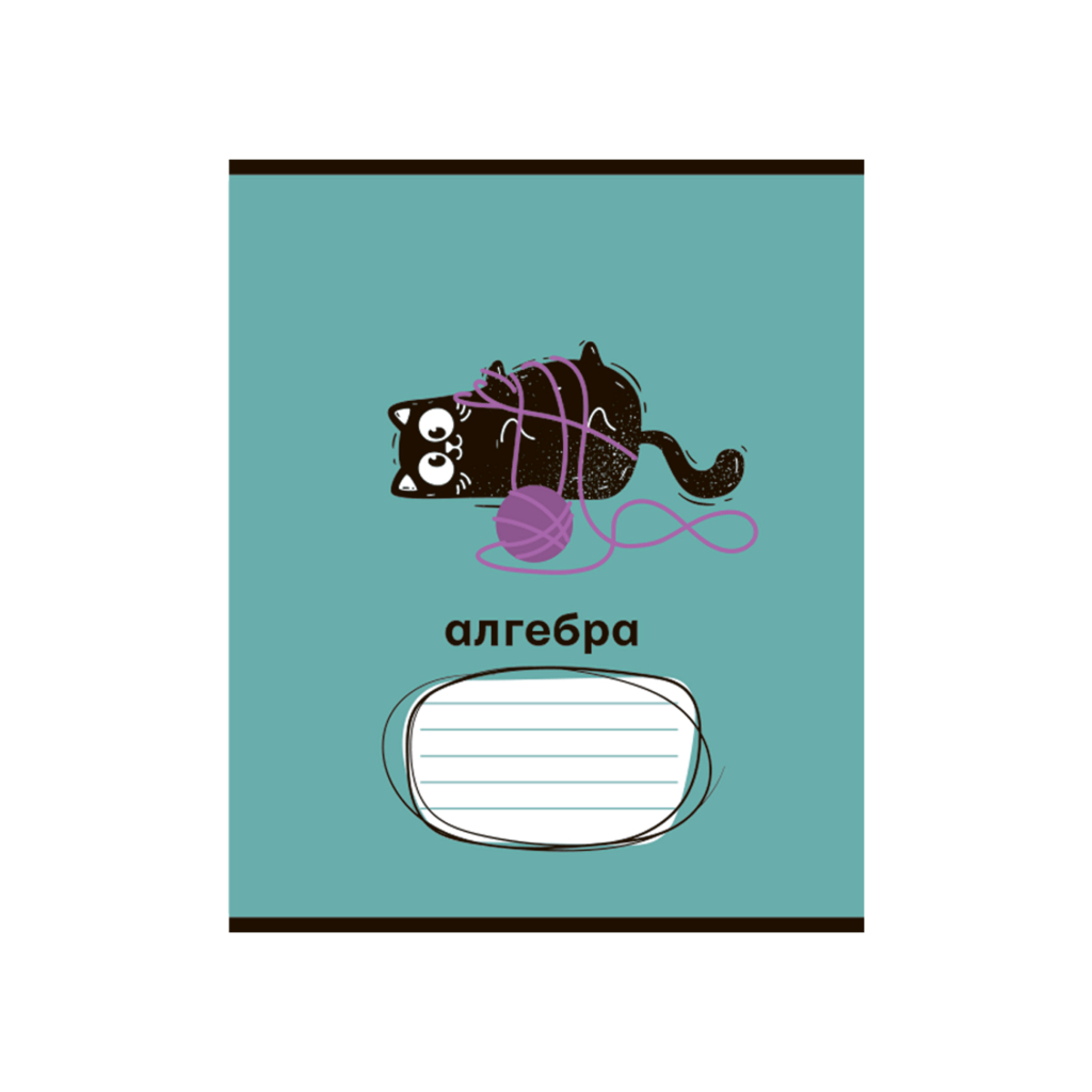 Зошит ZiBi набір учнівських CRAZY CAT 48 аркушів клітинка 10 штук, 8 предметів (ZB.1703-99) - зображення 2