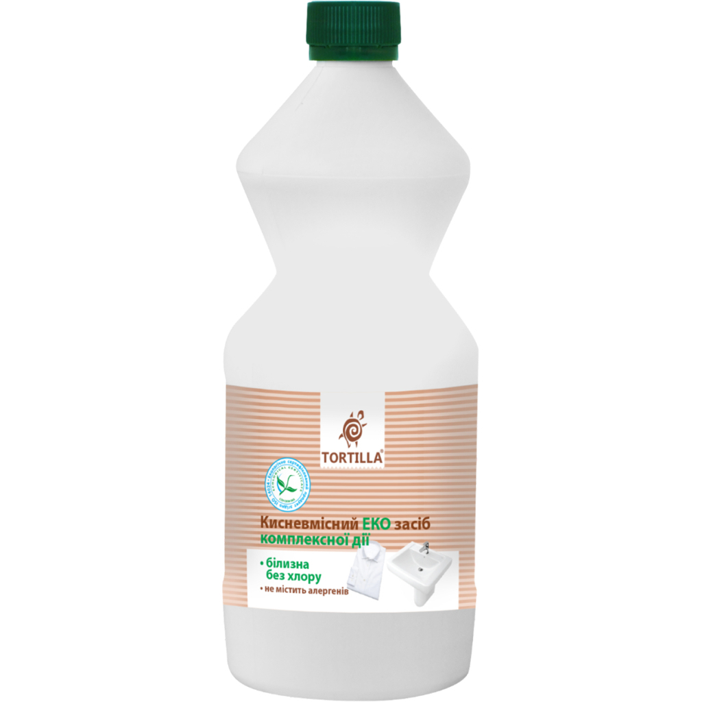 Відбілювач Tortilla Кисневмісний Еко засіб комплексної дії Білизна без хлору 850 мл (4823015909030) - изображение 1