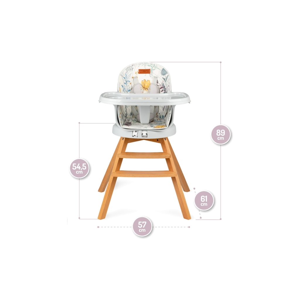 Стілець для годування MoMi Woodi flowers (KRKA00008) - зображення 5