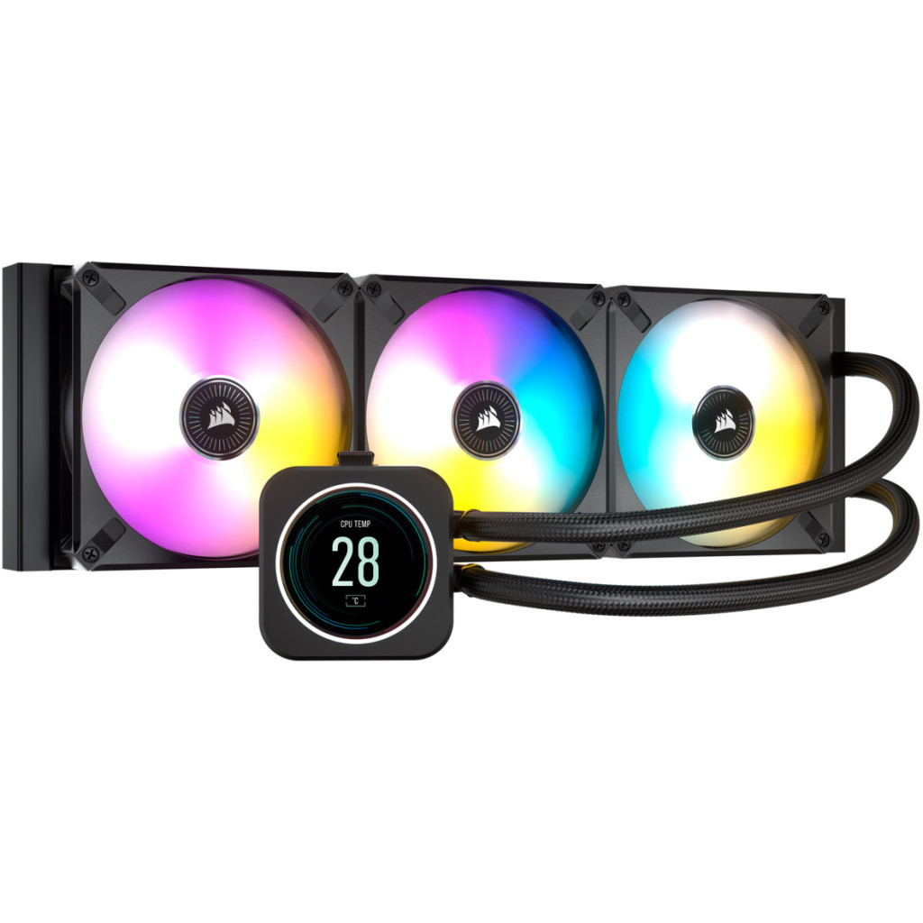 Система рідинного охолодження Corsair iCUE H150i Elite LCD Display Liquid CPU (CW-9060062-WW) - зображення 1