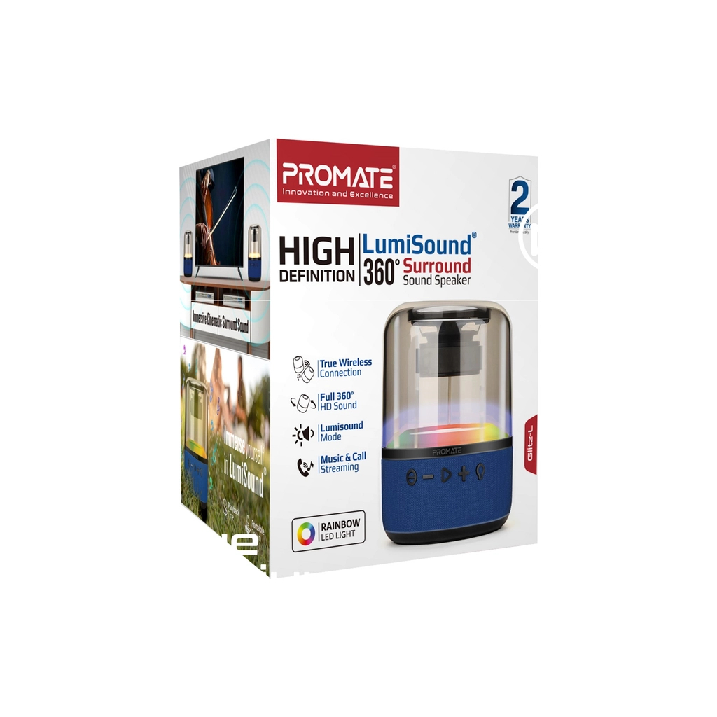 Акустична система Promate Glitz-L Blue (glitz-l.blue) - зображення 2