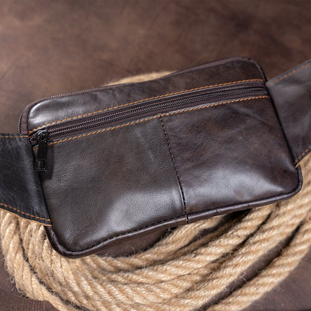 Сумка Vintage На пояс Коричнева (14727) - зображення 7