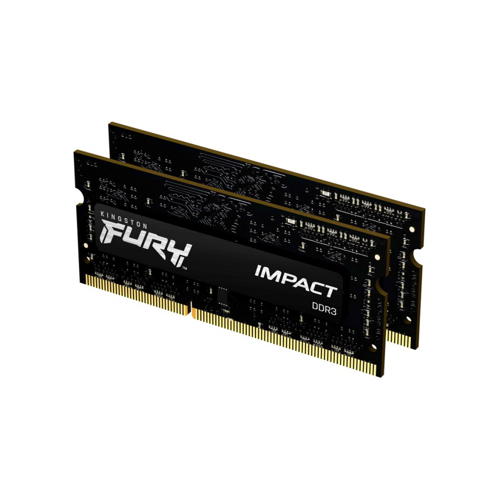 Модуль пам'яті для ноутбука SoDIMM DDR3L 16GB (2x8GB) 1600 MHz Fury Impact Kingston Fury (ex.HyperX) (KF316LS9IBK2/16) - зображення 1