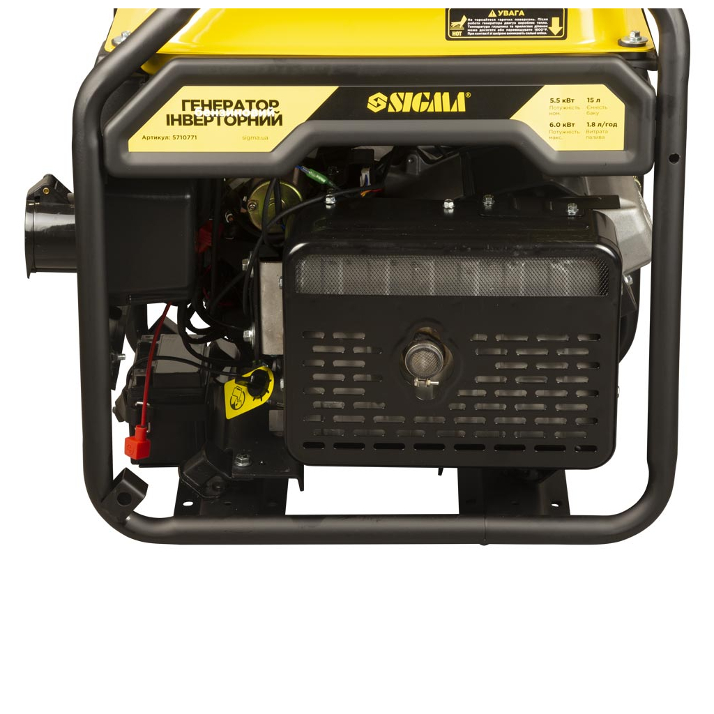 Генератор Sigma інверторний, 5.5/6.0kW, 15л, з виведенням під АВР (5710771) - зображення 10