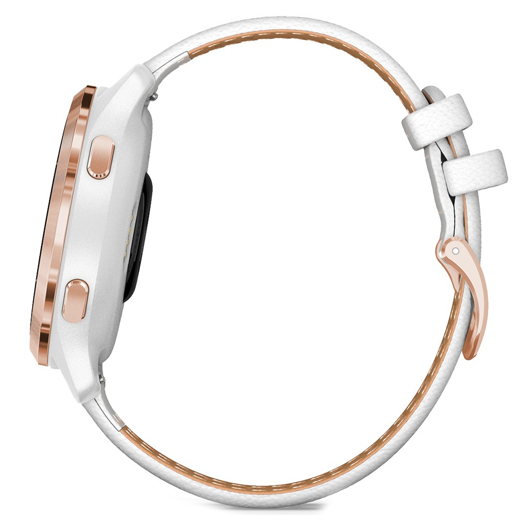 Смарт-годинник Garmin Venu 2S, Rose Gold + White, Leather (010-02429-23) - зображення 4