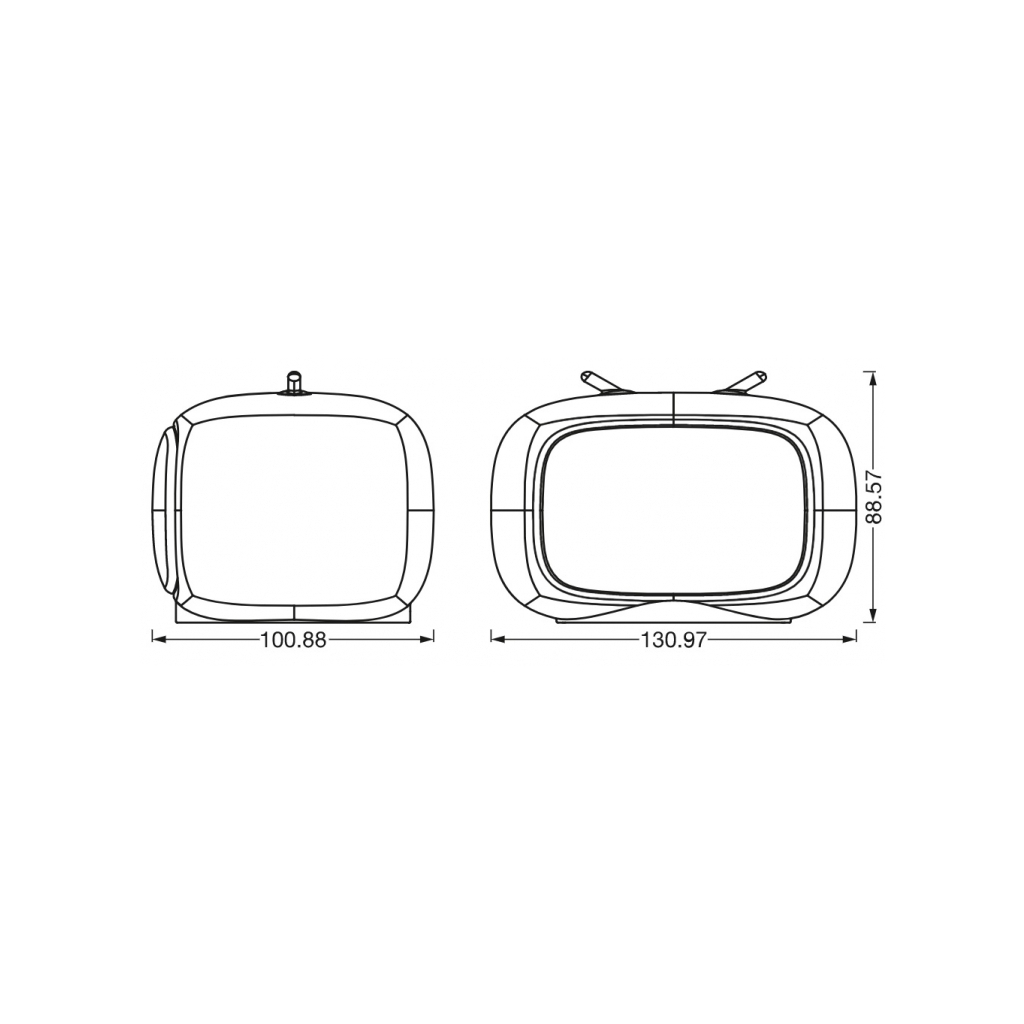 Нічник LEDVANCE NIGHTLUX TOUCH LED 2,5W Retro TV, micro-USB, RGBW (4058075602137) - зображення 3