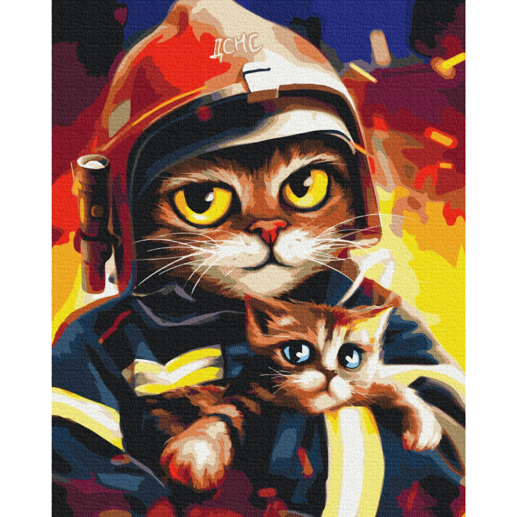 Картина по номерам ZiBi Котик ДСНС ©Маріанна Пащук 40*50 см (ZB.64055) - зображення 1