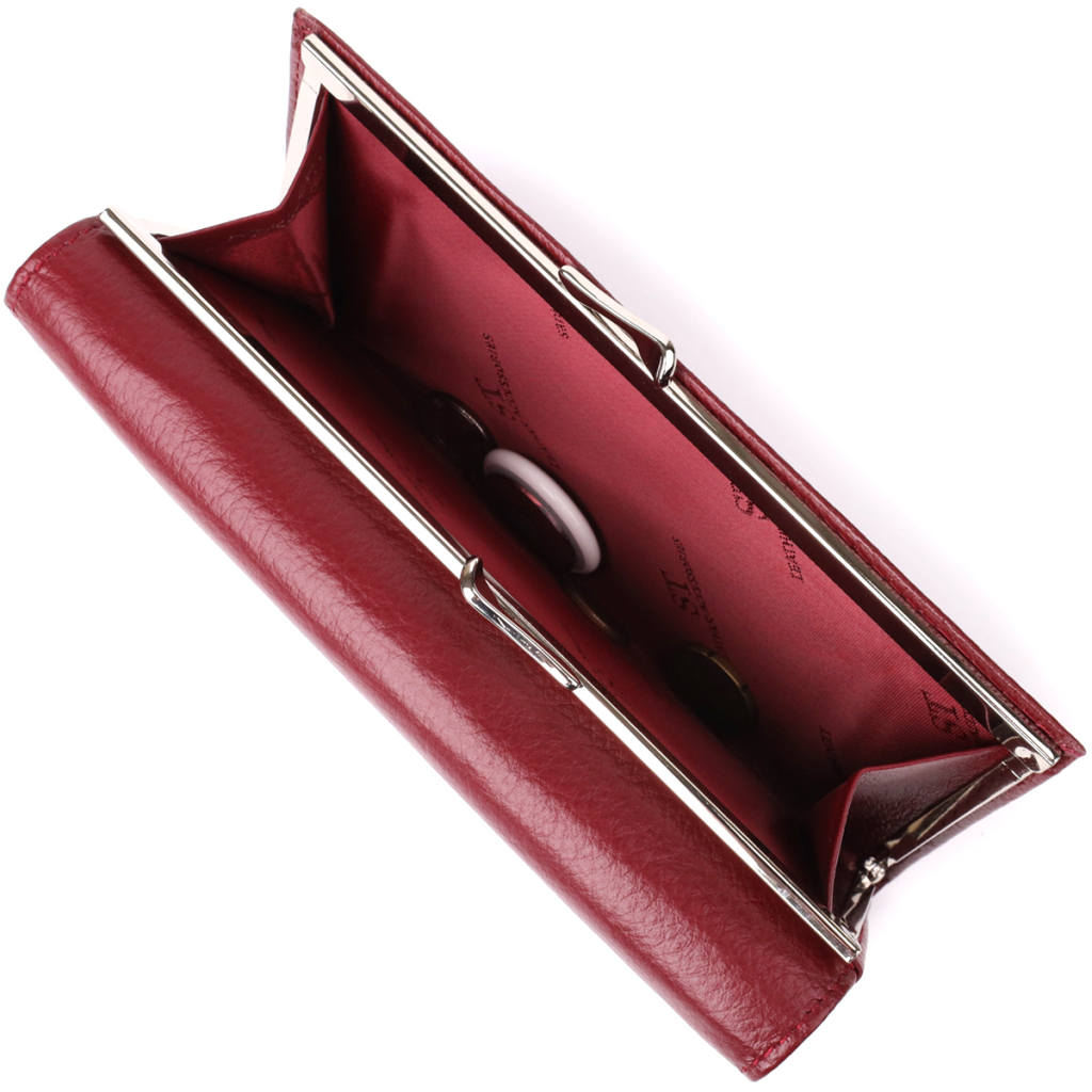 Гаманець ST Leather З натуральної шкіри Бордовий (23107) - зображення 8