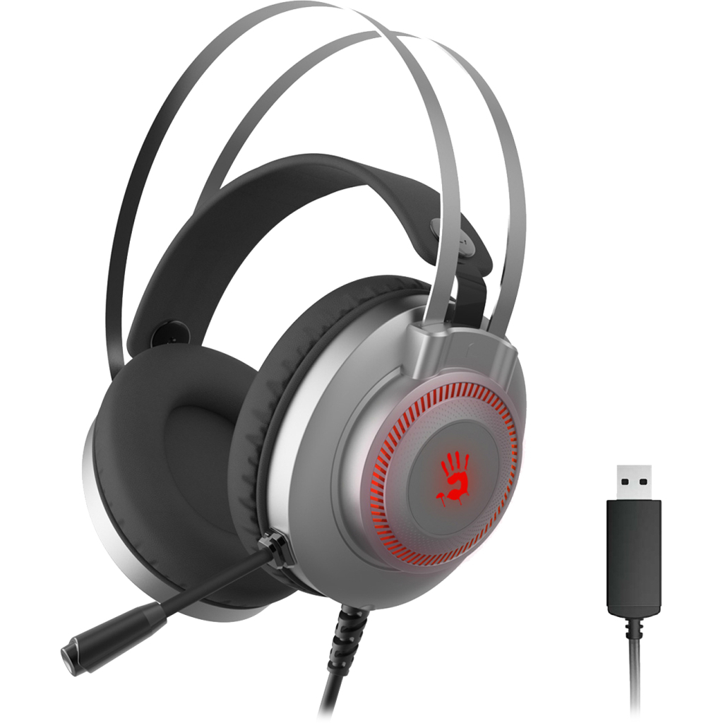 Навушники A4Tech Bloody J200S Silver/Grey - зображення 1