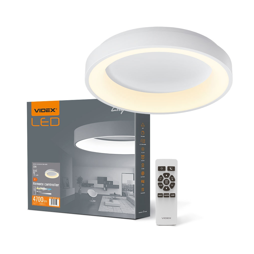 Світильник Videx EDGE-RC-72W-WH (VLE-ERC-72W) - изображение 2