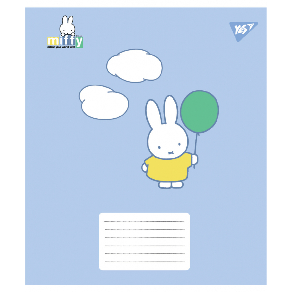 Зошит Yes Miffy Playfull А5 12 аркушів коса лінія (767633) - зображення 6