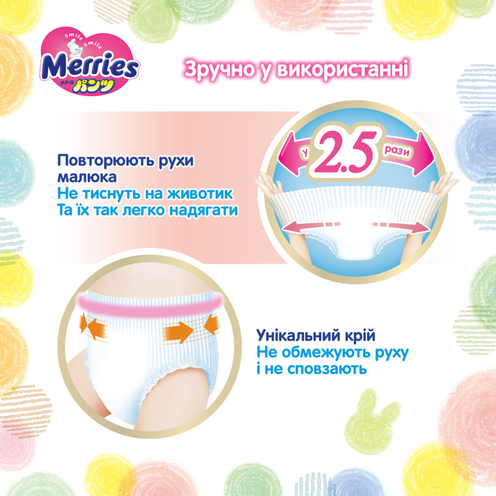 Підгузки Merries (UJ) Sakura Розмір M 6-11 кг 74 шт (4901301401953) - зображення 5