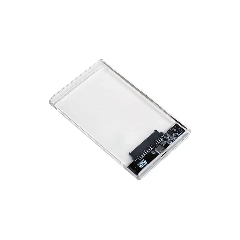 Кишеня зовнішня AgeStar 2.5", USB 3.2, 9.5 mm / 7 mm HDD/SSD, Transparent (3UB2P4C (Transparent)) - зображення 1