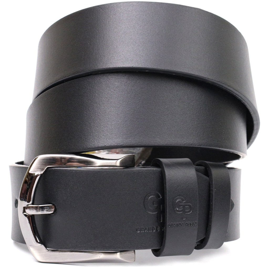 Ремінь Grande Pelle Під джинси з натуральної шкіри Чорний (11686) - зображення 1